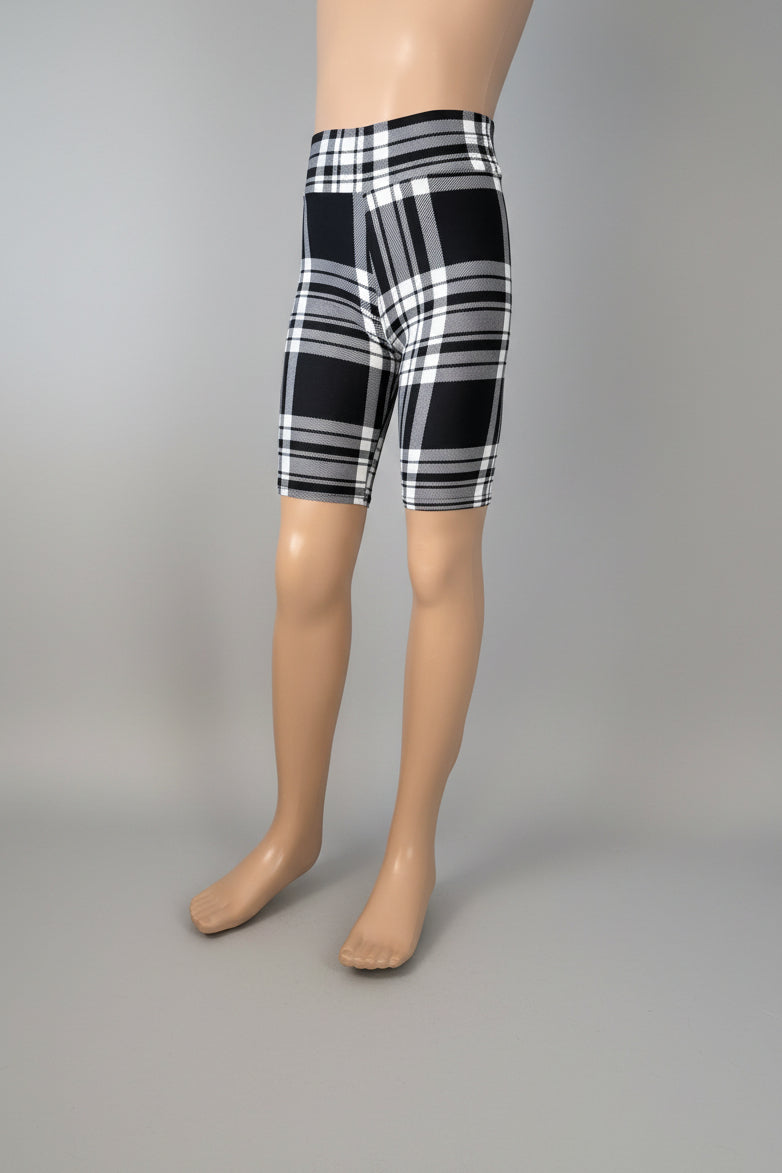 Plaid soft touch shorts
