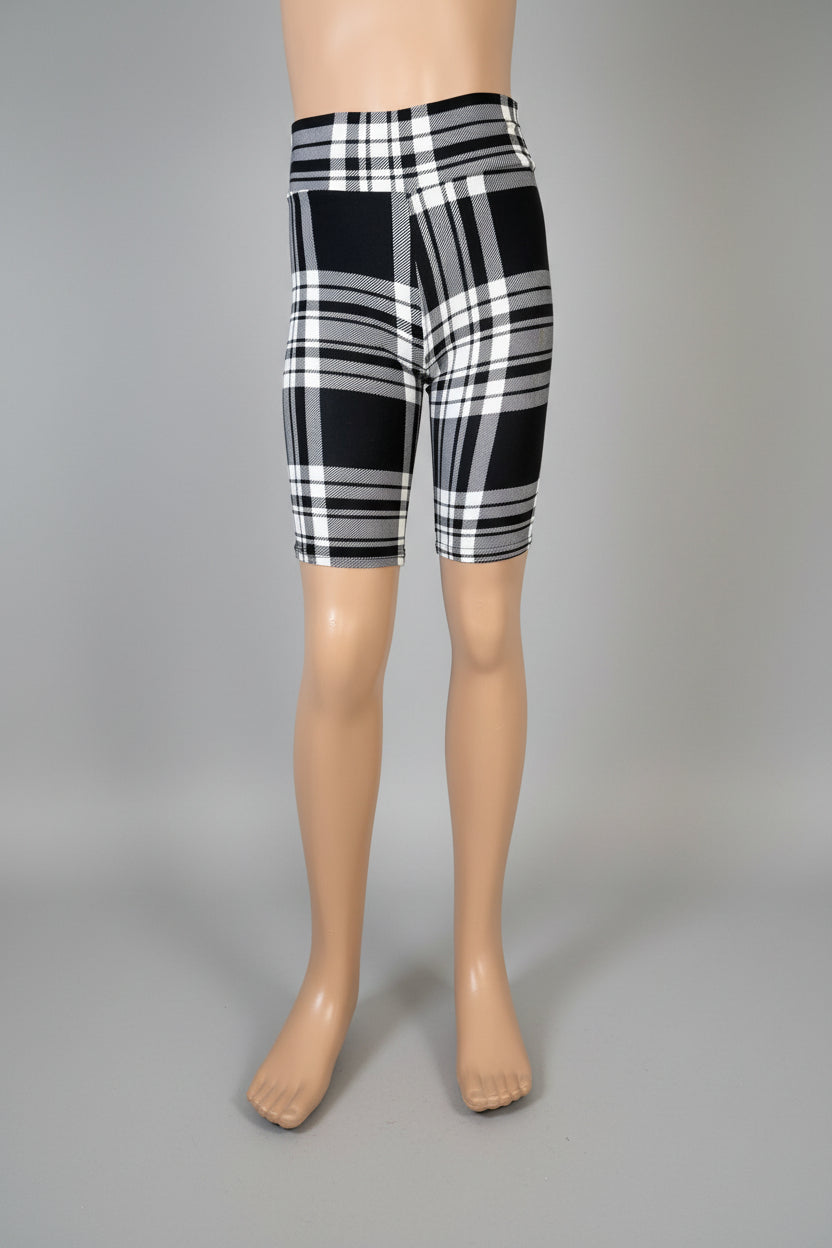 Plaid soft touch shorts