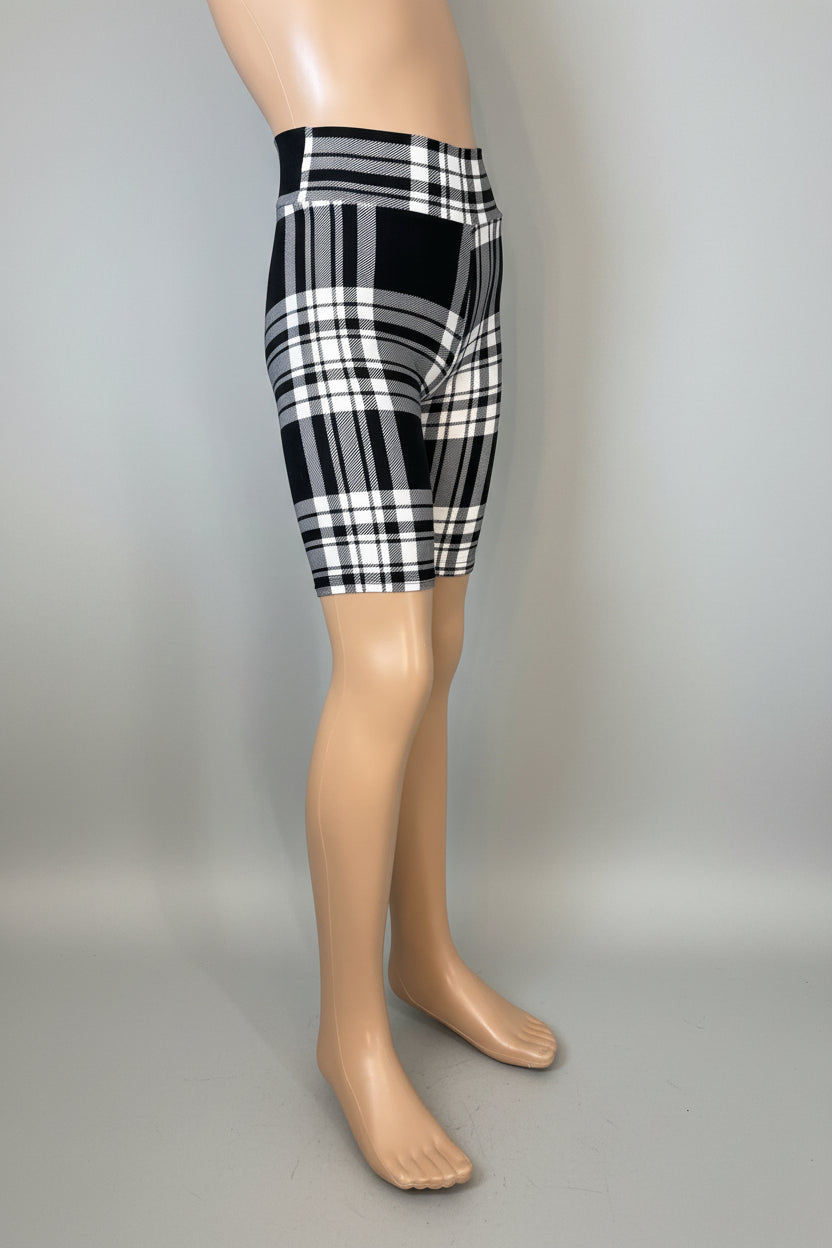 Plaid soft touch shorts