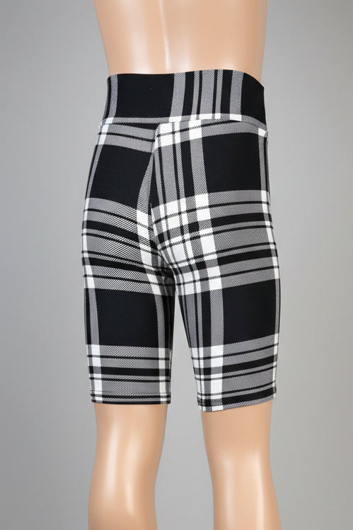 Plaid soft touch shorts