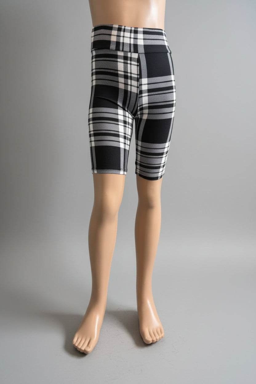 Plaid soft touch shorts