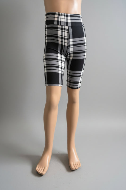 Plaid soft touch shorts