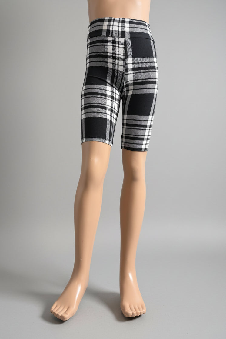 Plaid soft touch shorts