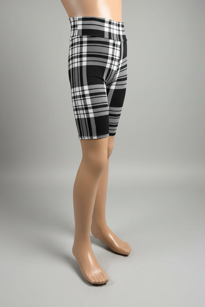 Plaid soft touch shorts