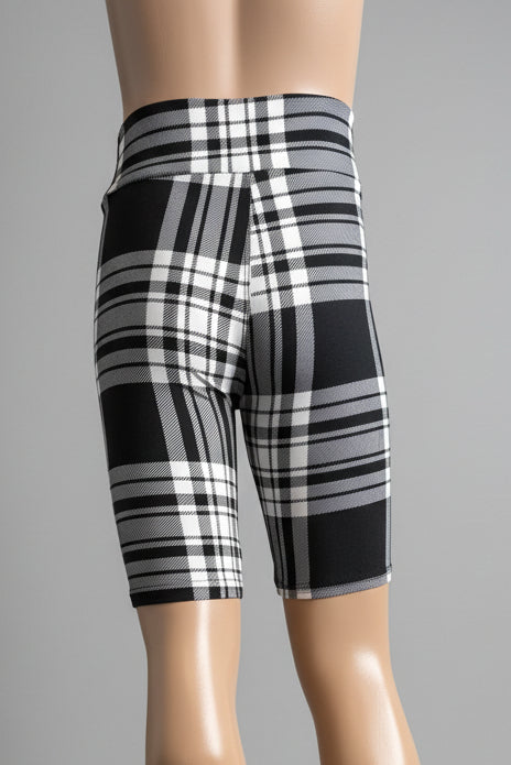 Plaid soft touch shorts