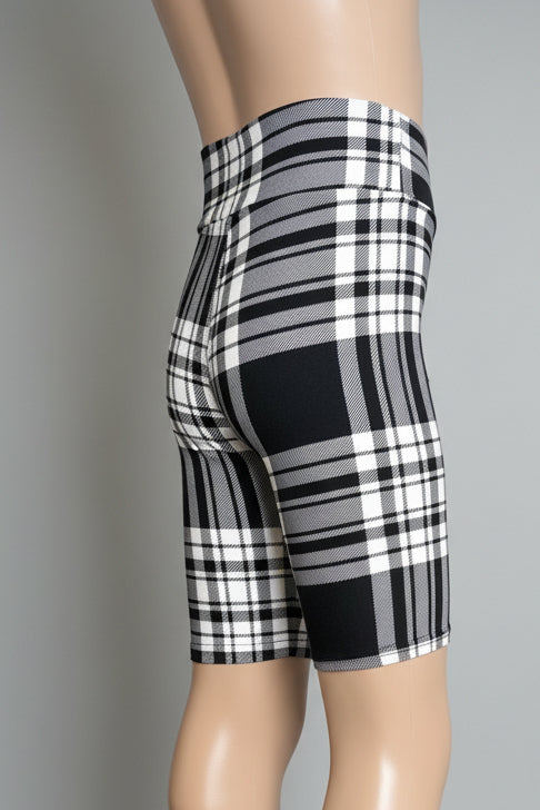 Plaid soft touch shorts