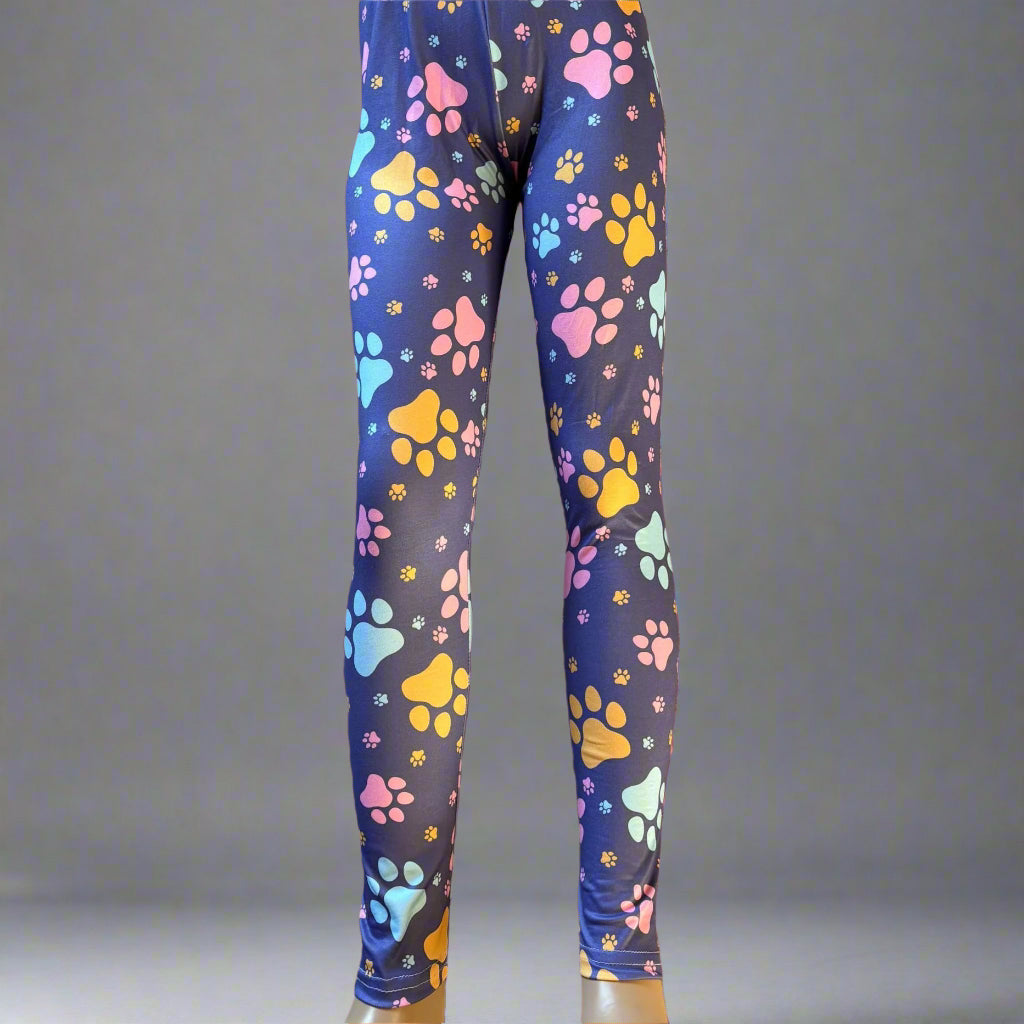 Purple paws full length leggings