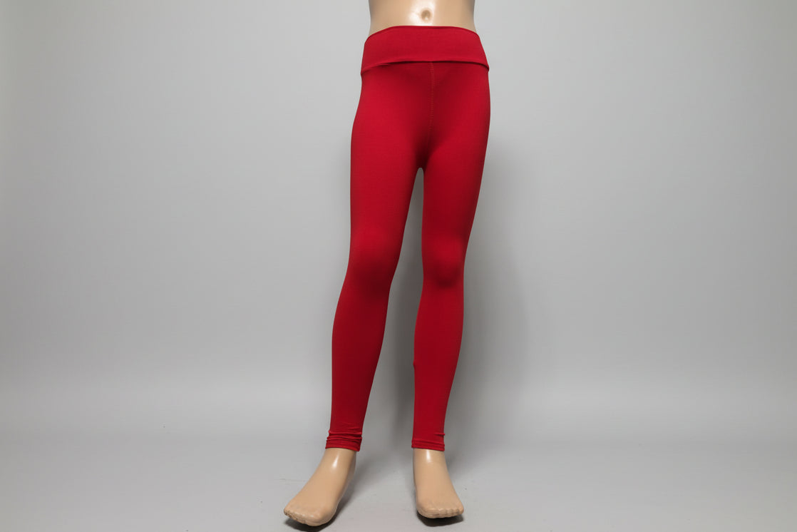 Red soft touch stretch leggings