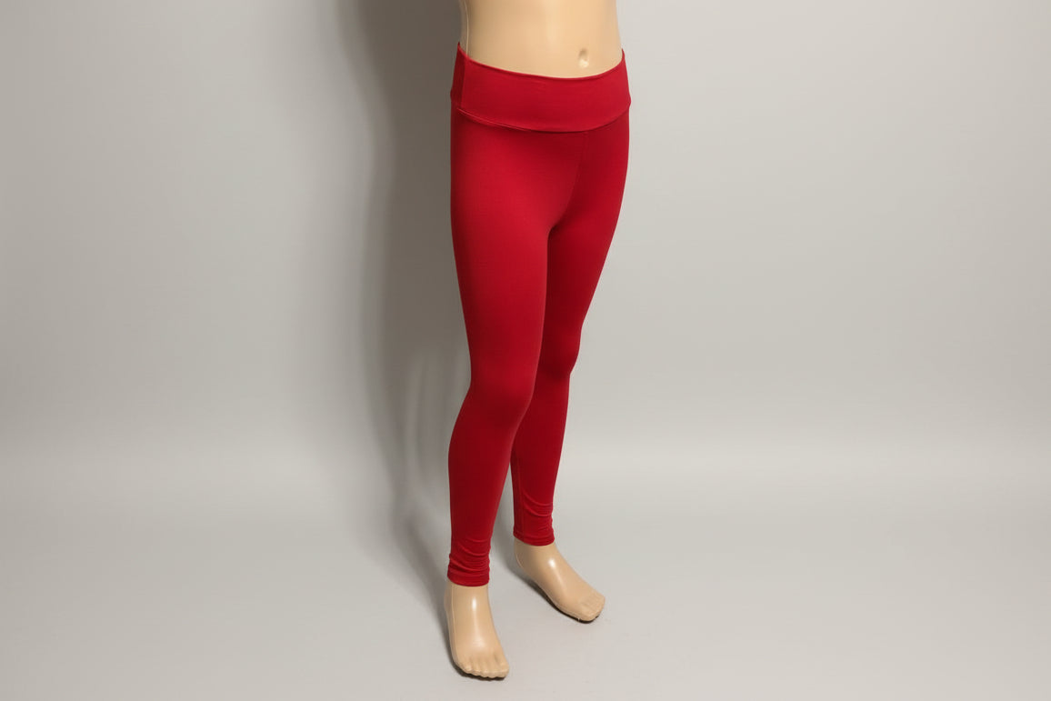 Red soft touch stretch leggings