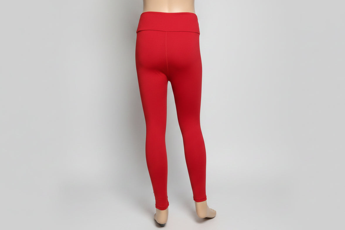 Red soft touch stretch leggings