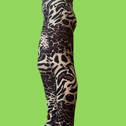 Girls safari design full length leggings