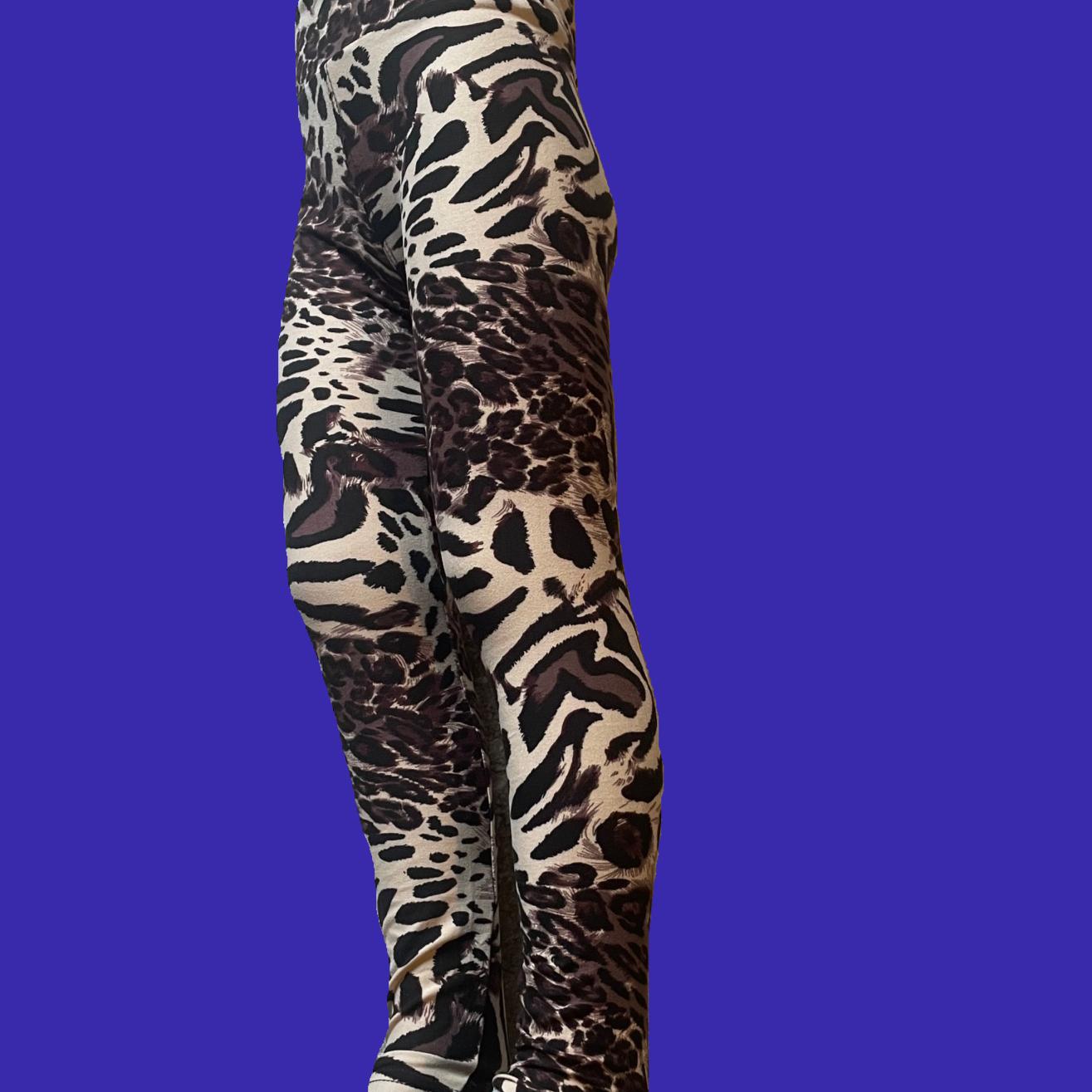 Girls safari design full length leggings