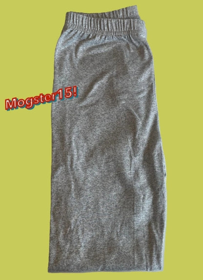 Jersey grey full length stretch leggings