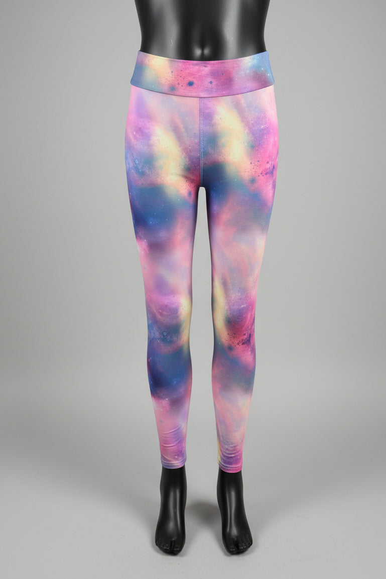 Space design soft touch leggings