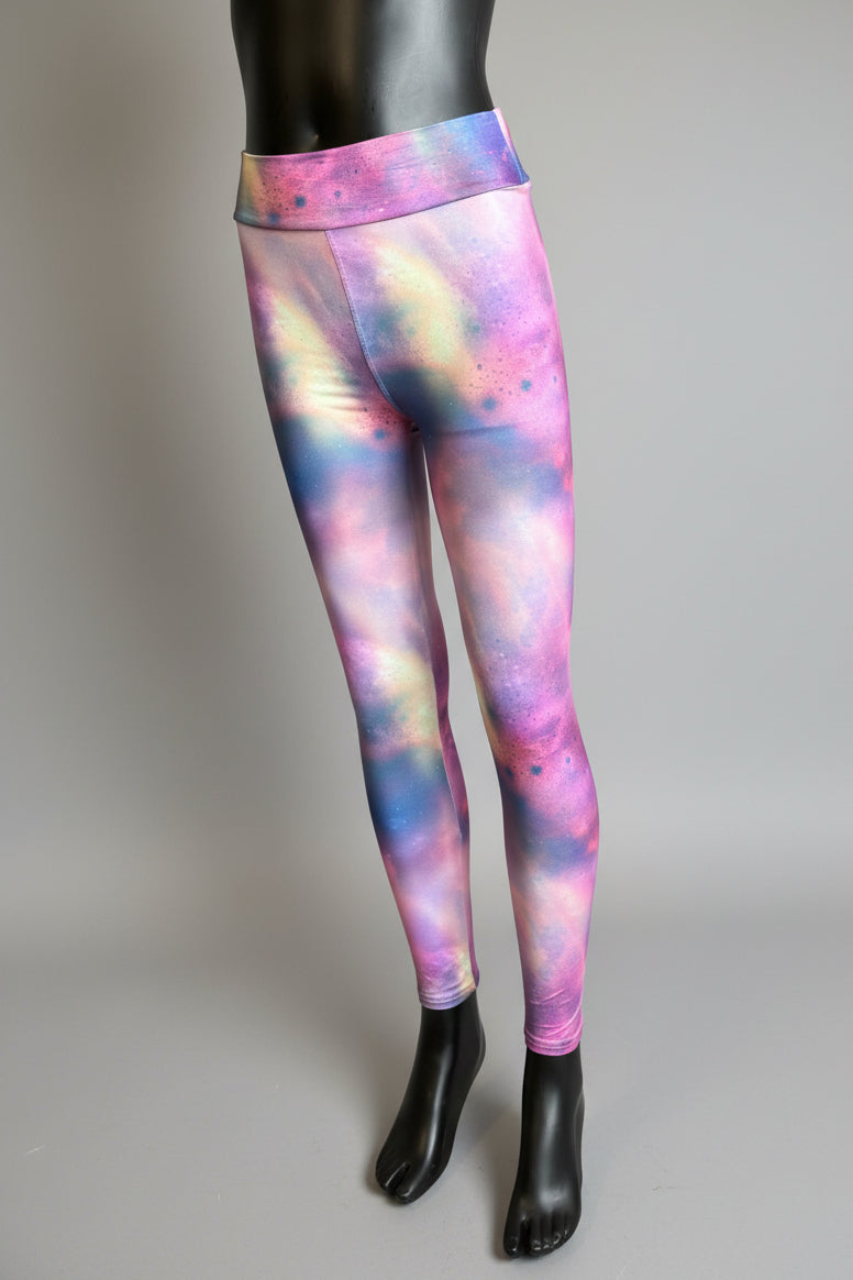 Space design soft touch leggings