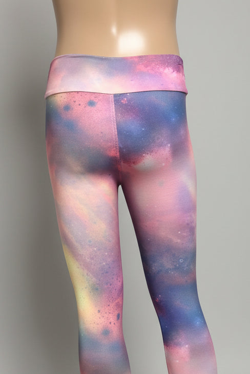Space design soft touch leggings