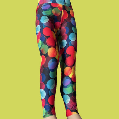 Girls 'sunspot' design full length leggings