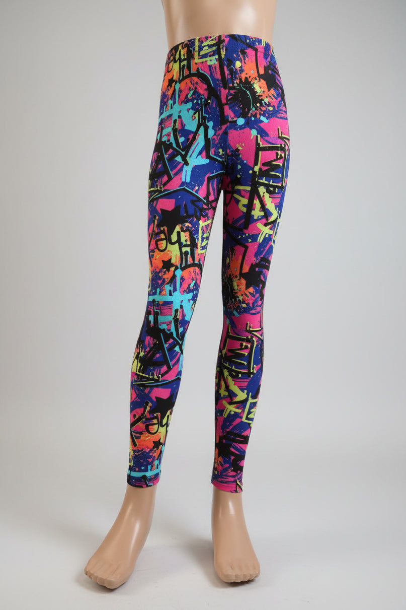 Surfer design full length stretch leggings