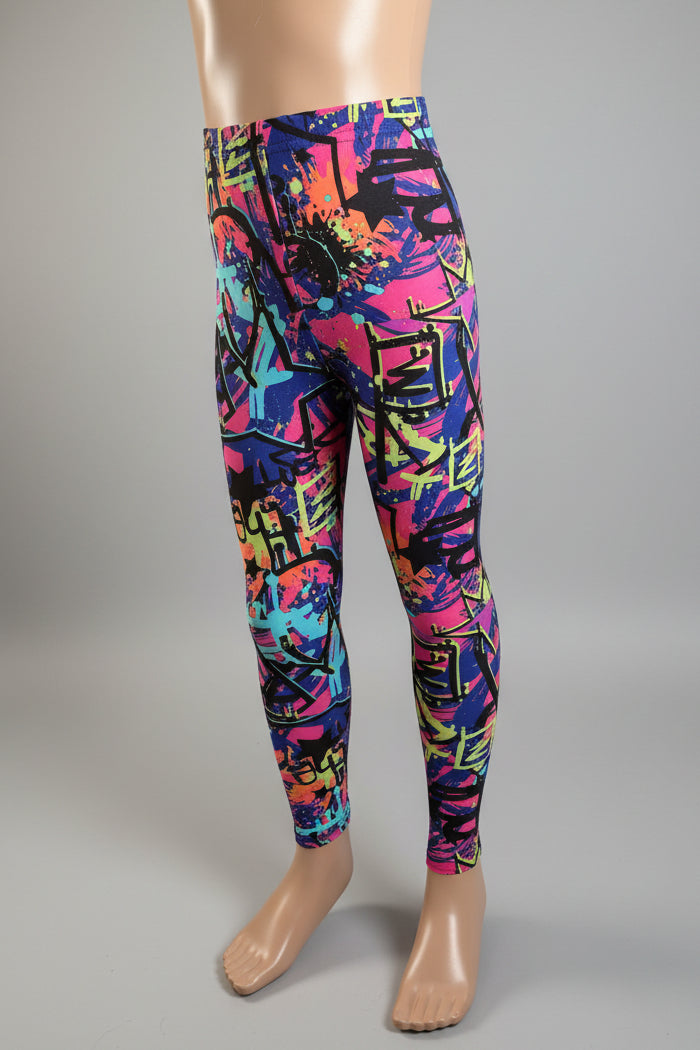 Surfer design full length stretch leggings