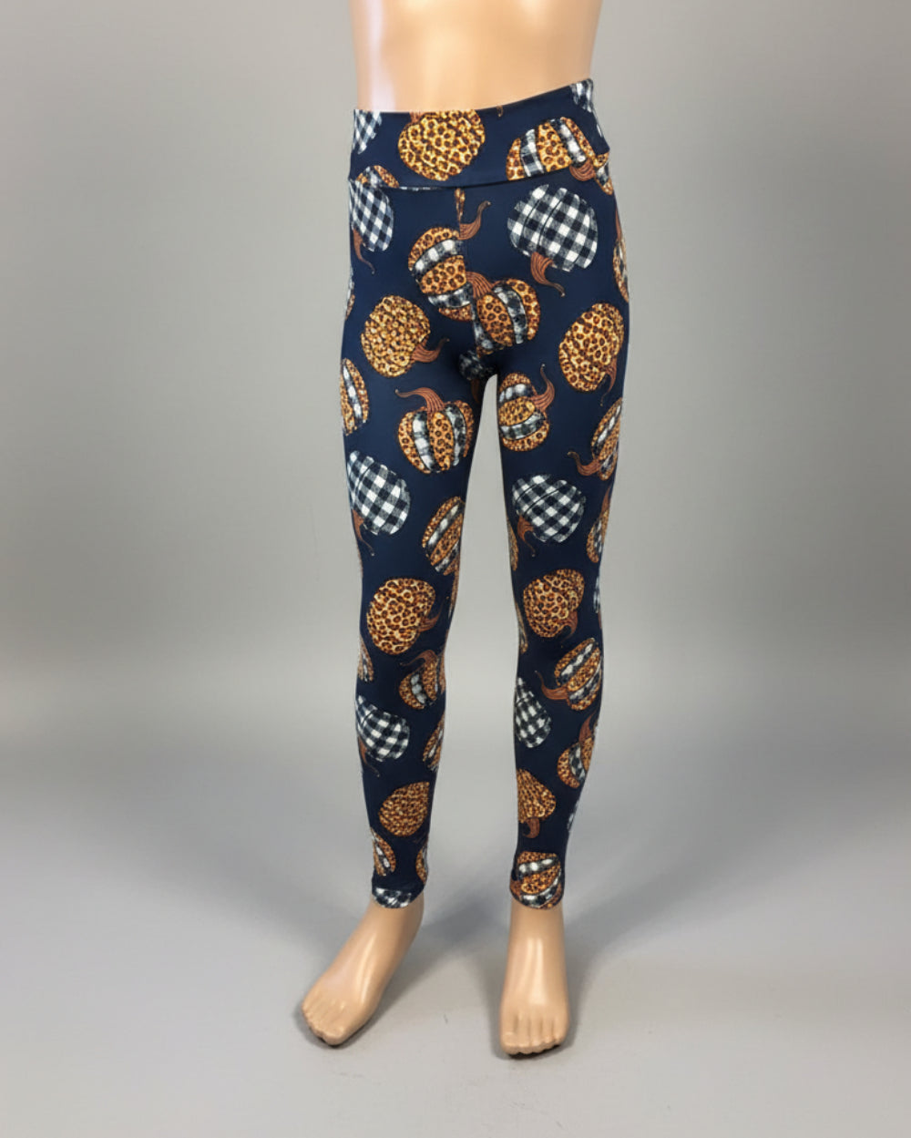 Tartan Pumpkin Halloween inspired leggings