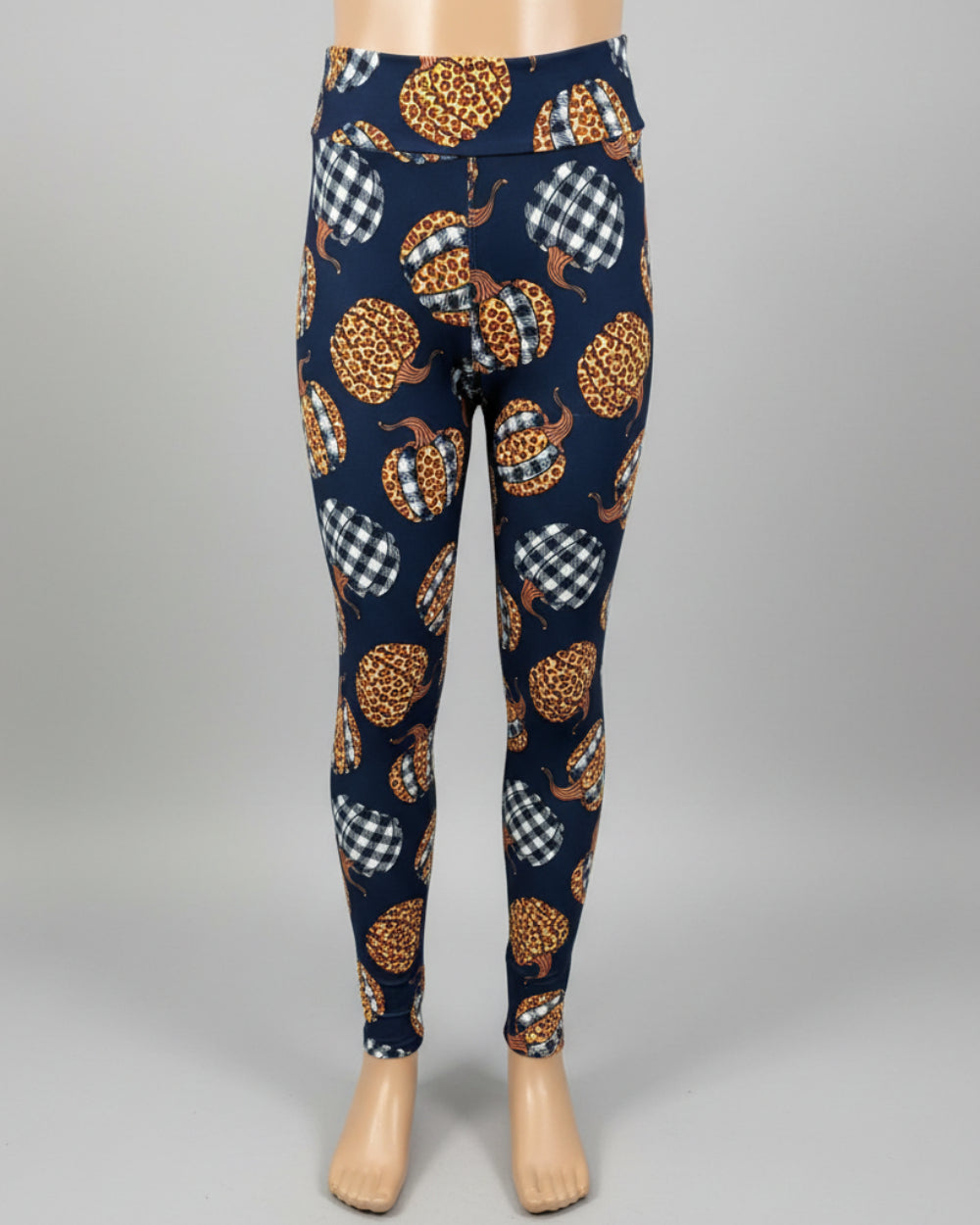 Tartan Pumpkin Halloween inspired leggings
