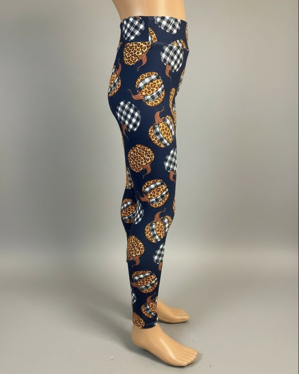 Tartan Pumpkin Halloween inspired leggings