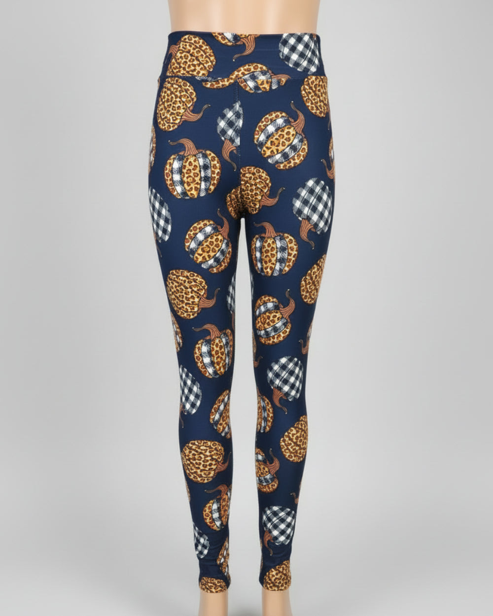 Tartan Pumpkin Halloween inspired leggings