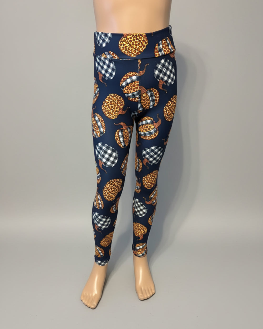 Tartan Pumpkin Halloween inspired leggings