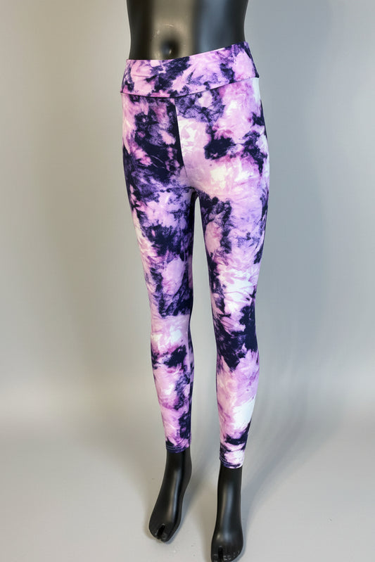 Violet burst soft touch leggings
