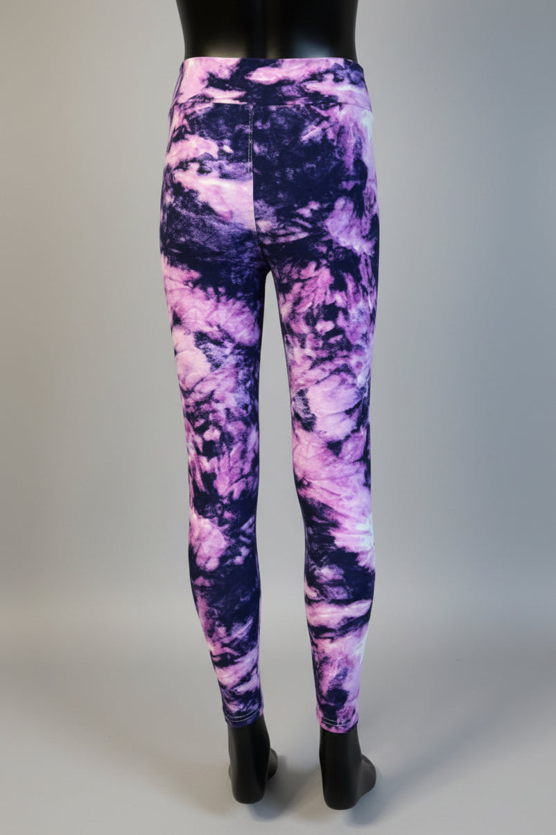 Violet burst soft touch leggings