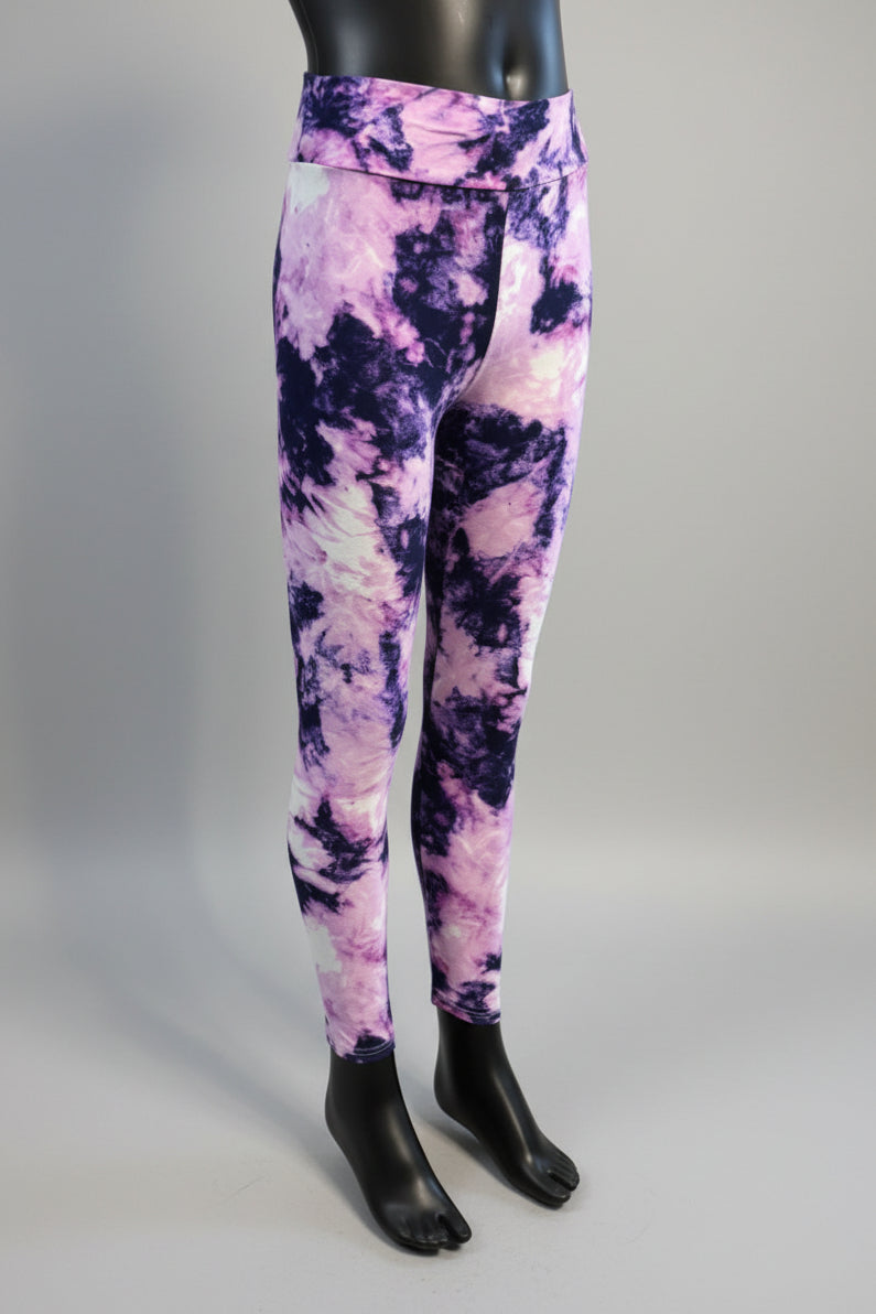 Violet burst soft touch leggings