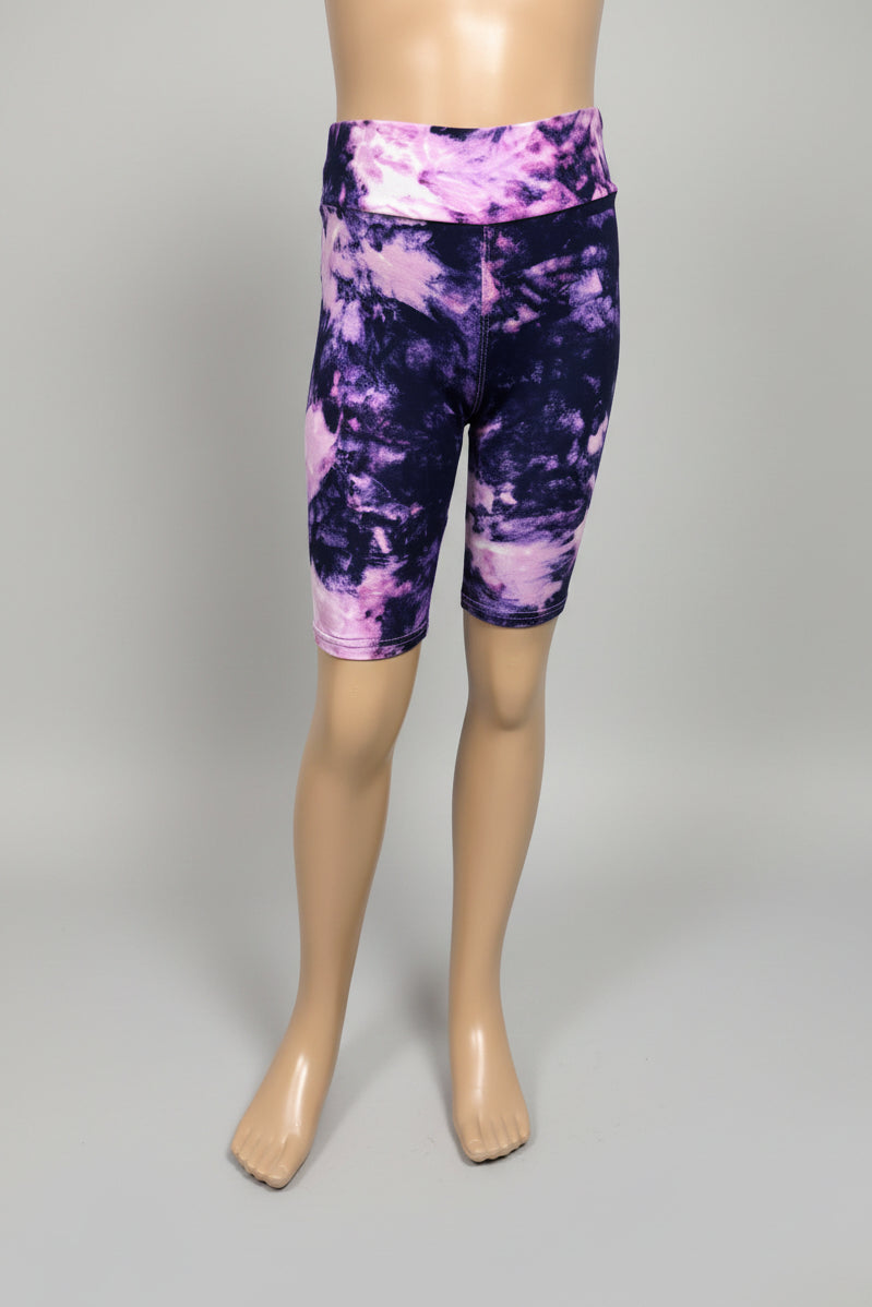 Violet Burst design long, soft touch shorts