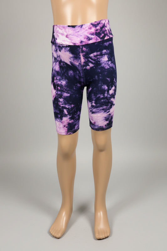 Violet Burst design long, soft touch shorts