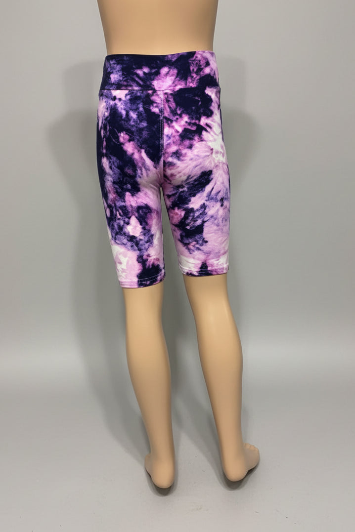 Violet Burst design long, soft touch shorts