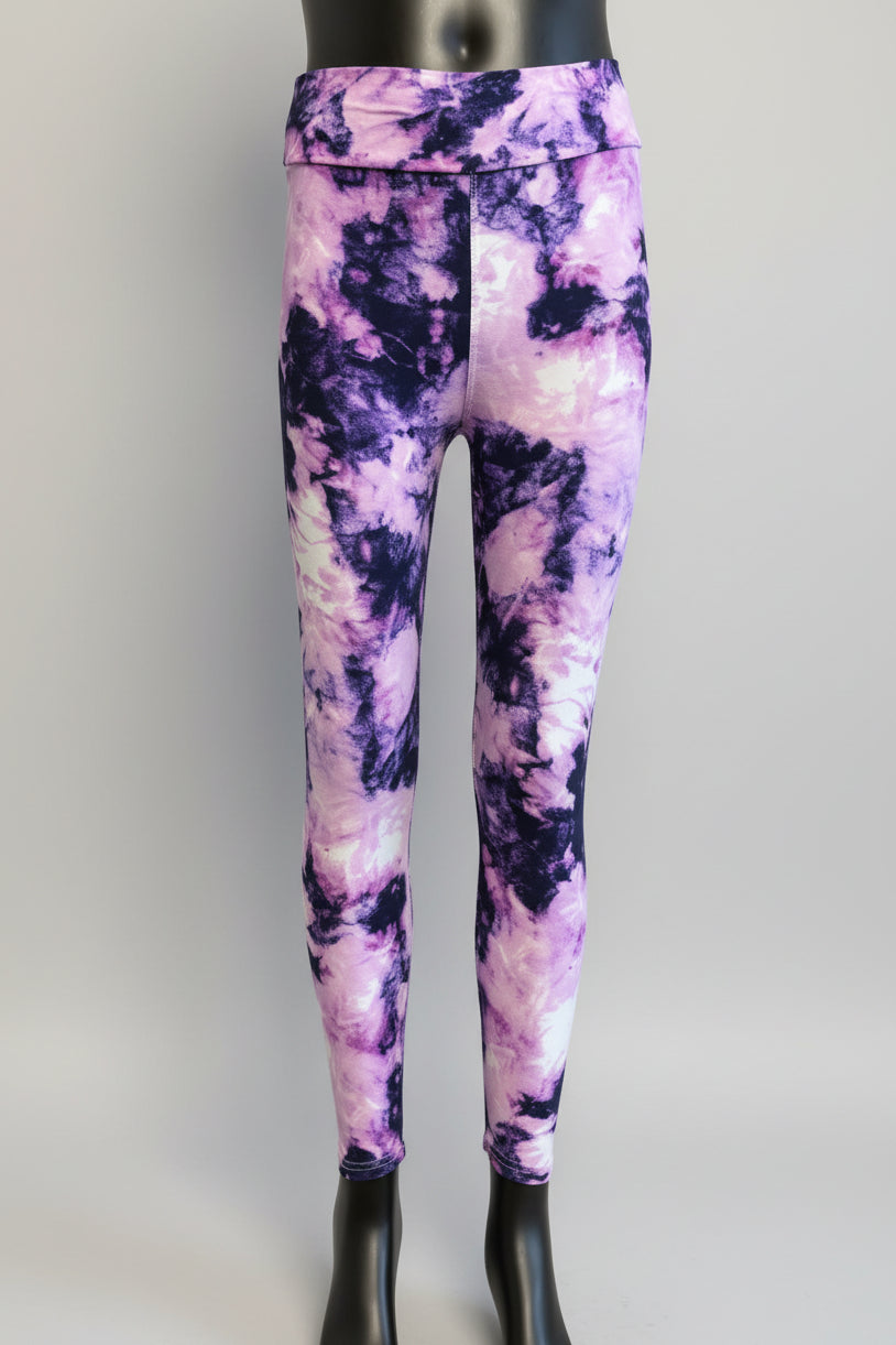 Violet burst soft touch leggings