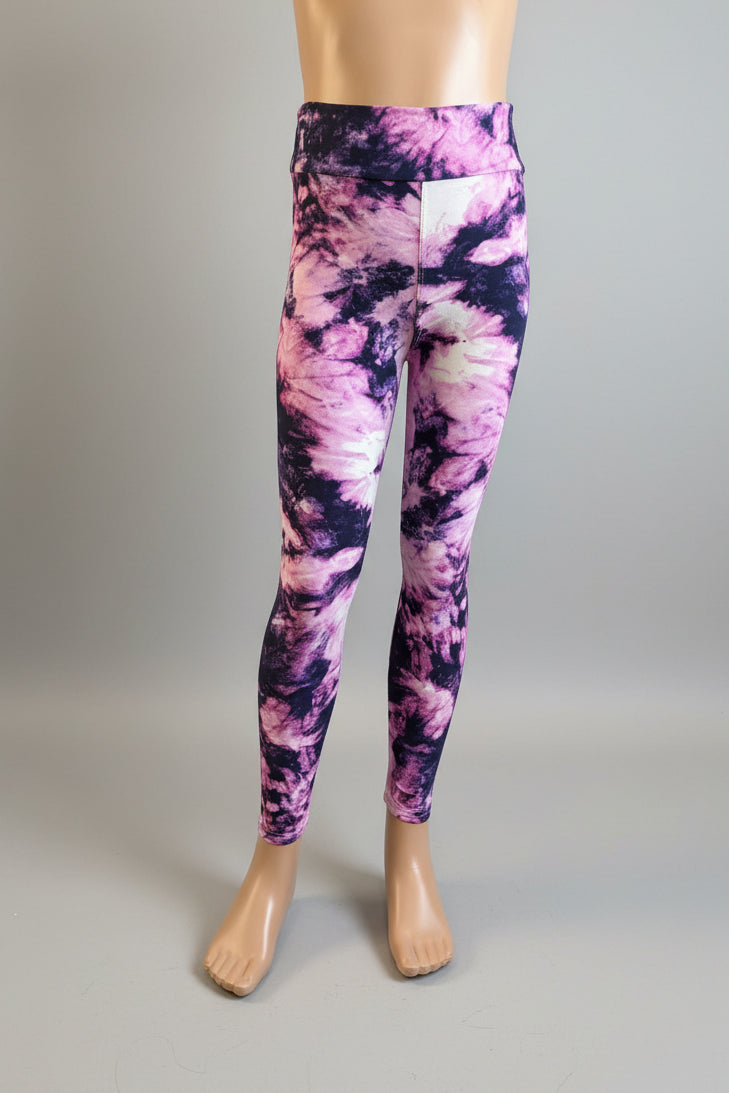 Violet burst soft touch leggings