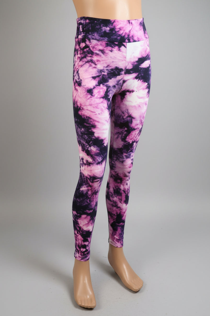 Violet burst soft touch leggings