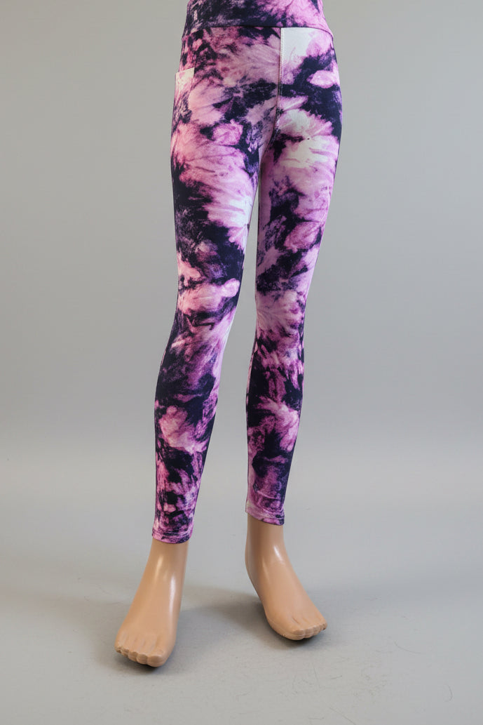 Violet burst soft touch leggings