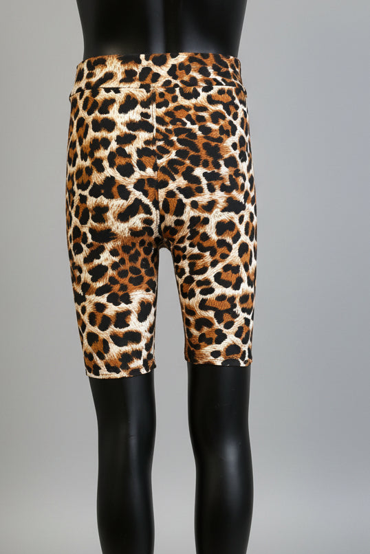Long, soft touch wild leopard design shorts