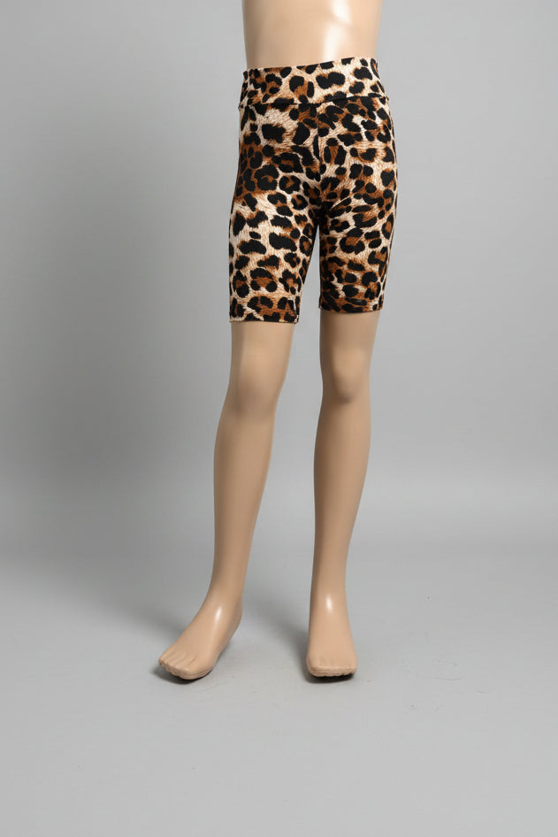 Long, soft touch wild leopard design shorts