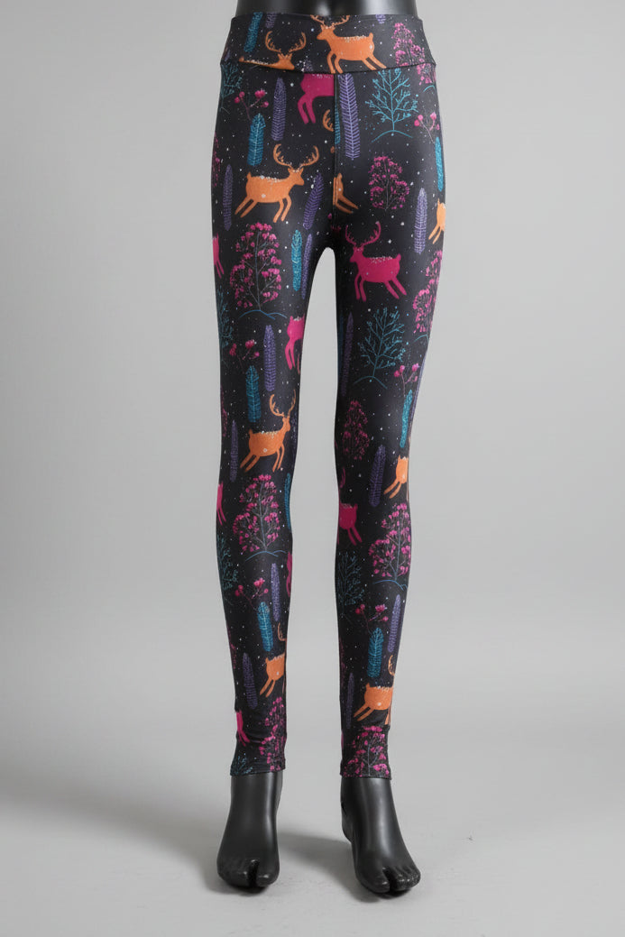 Winter Reindeer soft touch leggings