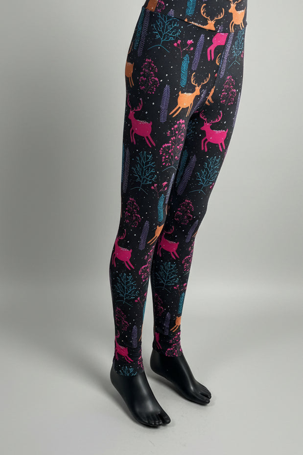 Winter Reindeer soft touch leggings