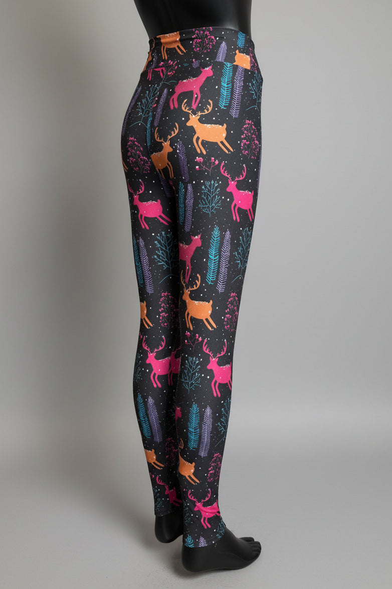 Winter Reindeer soft touch leggings