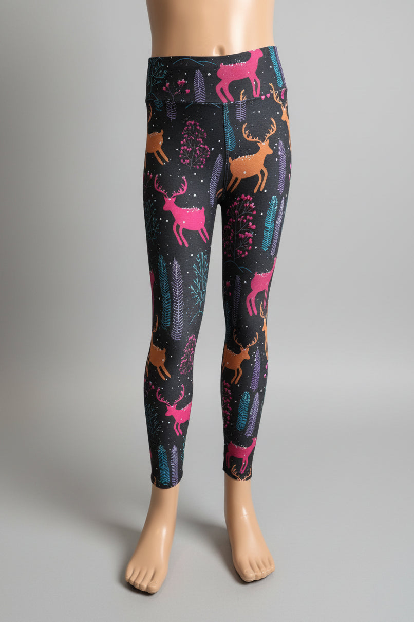 Winter Reindeer soft touch leggings