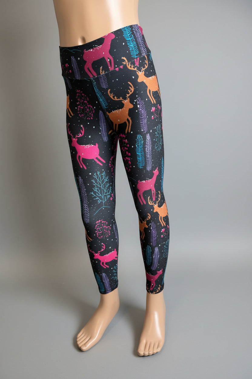 Winter Reindeer soft touch leggings