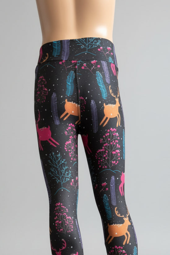 Winter Reindeer soft touch leggings