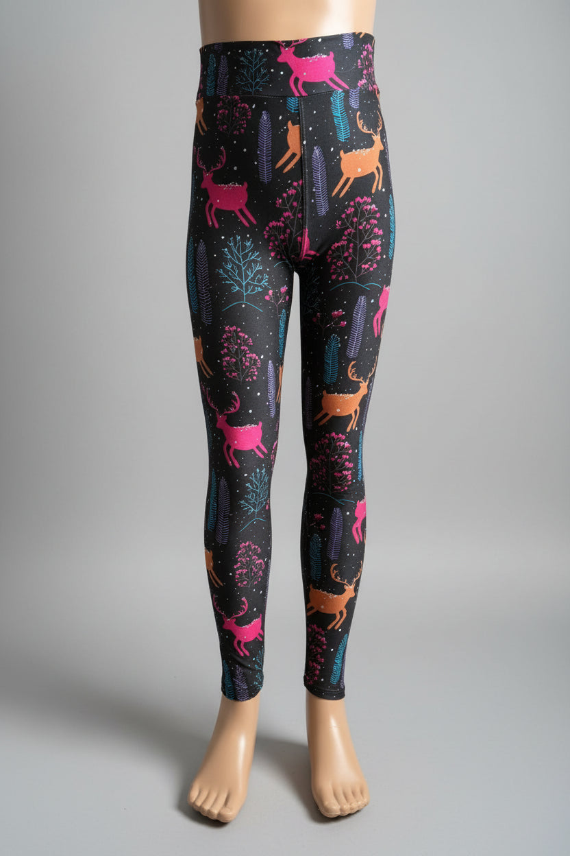 Winter Reindeer soft touch leggings