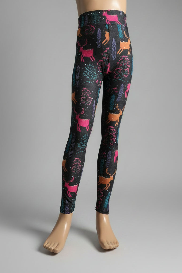 Winter Reindeer soft touch leggings