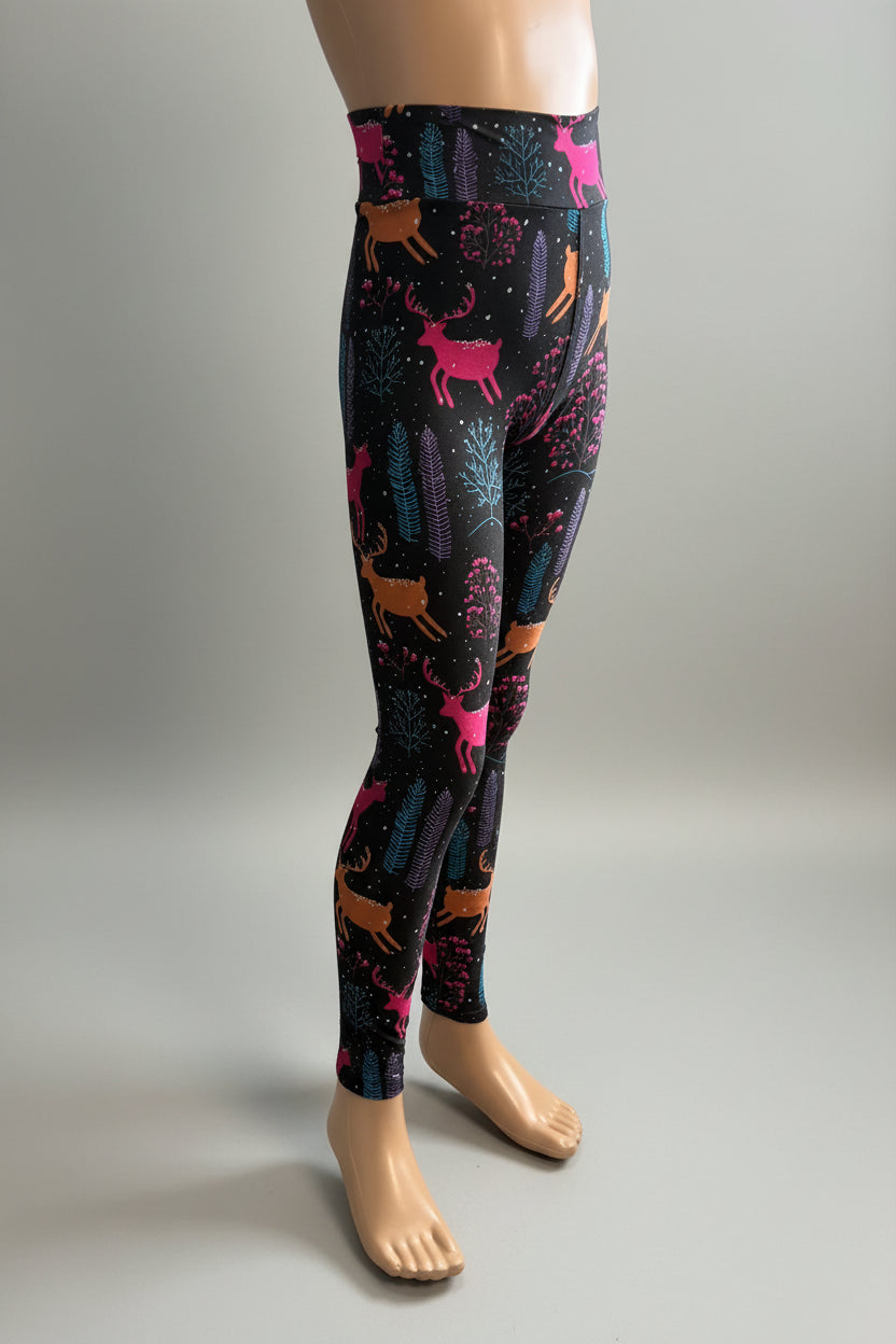 Winter Reindeer soft touch leggings