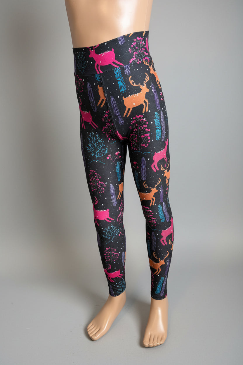 Winter Reindeer soft touch leggings